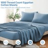 MEISHANG 1000 Thread Count Egyptian Cotton Sheets Queen - 100%