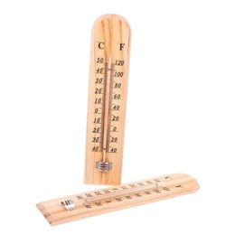 KONTONTY Analog Temperature Gauge Small Wooden Thermometer for Kitchen Cooking Garage Home