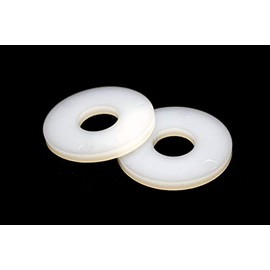 FixitFlo M6 Penny Washers Rubber/Nylon White or Black / A2 Stainless Steel Pack of 10 (WHITE NYLON M6 x 18mm, Pack of 10)