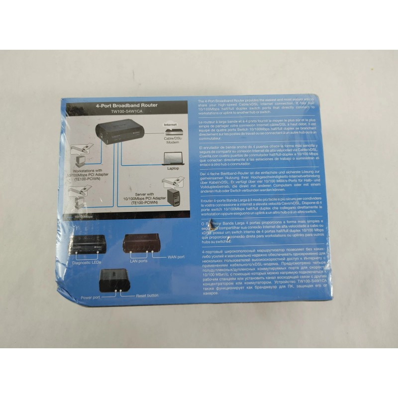TRENDnet New TRENDnet TW100-S4W1CA 4-Port Broadband Router