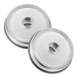 Luxshiny 2pcs Grill Cover Warmers Teppanyaki Food Cover Grilling Melting Dome Plate Warmer Cover Sturdy Steak Hood Steak Plate Condiment Kitchen Steak Saucepan Lids Silver Stainless Steel