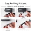 GC QUILL Fountain Pen Ink Cartridges, 72 Pack Black Ink