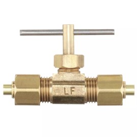 EVERBILT LFA-42 1/4 in. OD Compression Brass Needle Valve Fitting 611859