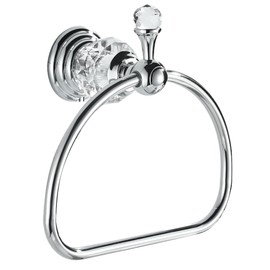 WOLIBEER Towel Ring,Crystal Hand Towel Holder,Round Towel Ring for Bathroom Wall Mounted Towel Hanger Bling Bathroom Accessories