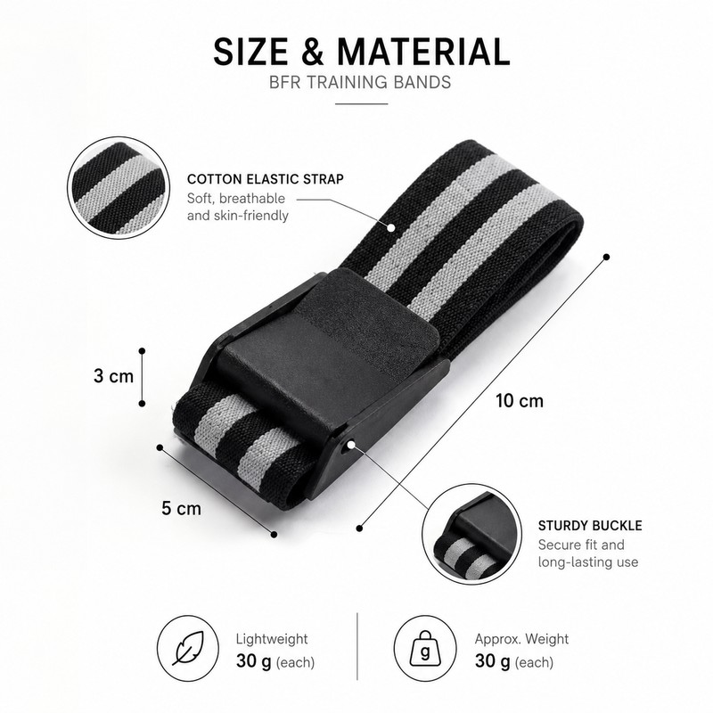 Adjustable BFR Training Bands for Arms and Legs – Cotton