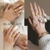 beautlace Letter K Rings Adjustable 18K Gold Plated Initial K