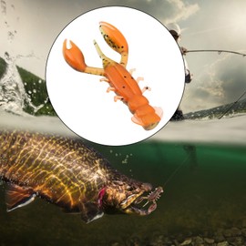 SING F LTD 10 Pcs 65mm 3.8g Crayfish Lures Soft Lures for Crayfish Fishing Crawfish Lure Silicone Soft Freshwater Saltwater Lure Bait for Fishing Perch Mandarin Fish