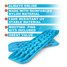 X-BULL New Recovery Traction Tracks Sand Mud Snow Track Tire Ladder 4WD (Cyan Blue, 3gen)