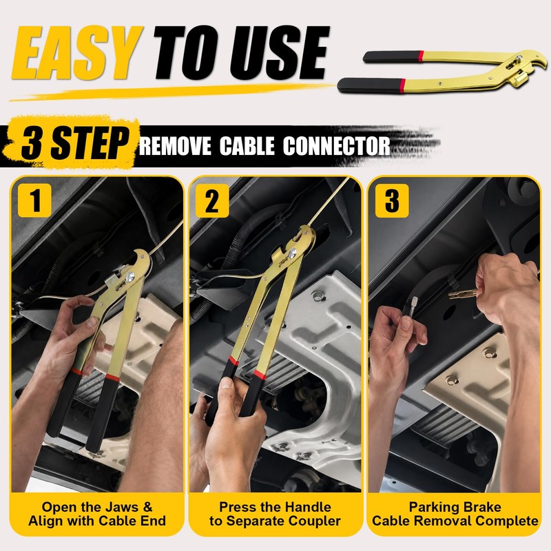 Wadoy SLY-10500 Parking Brake Cable Removal Tool, 14" Cable Coupler