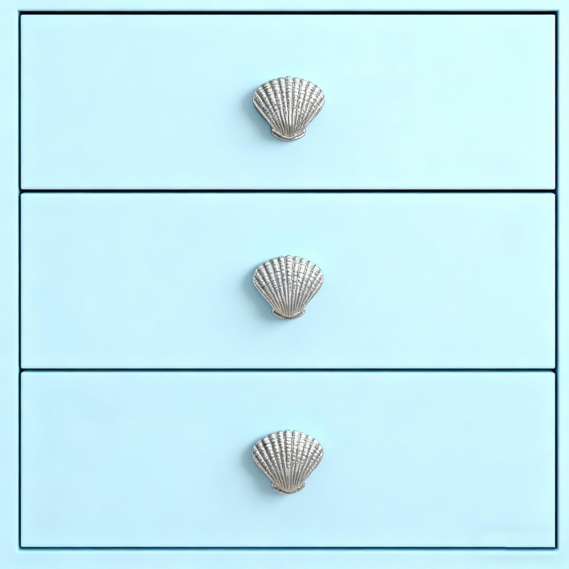 LD-YUNJIA Seashell Drawer Pulls Handles,Coastal Drawer Knobs for Wardrobe Cupboard