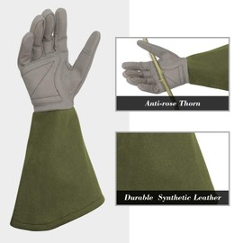 Intra-FIT Gardening Gloves with Long Sleeves, Durable Rose Garden Gloves Protect Palm & Forearm for Digging Planting Pruning