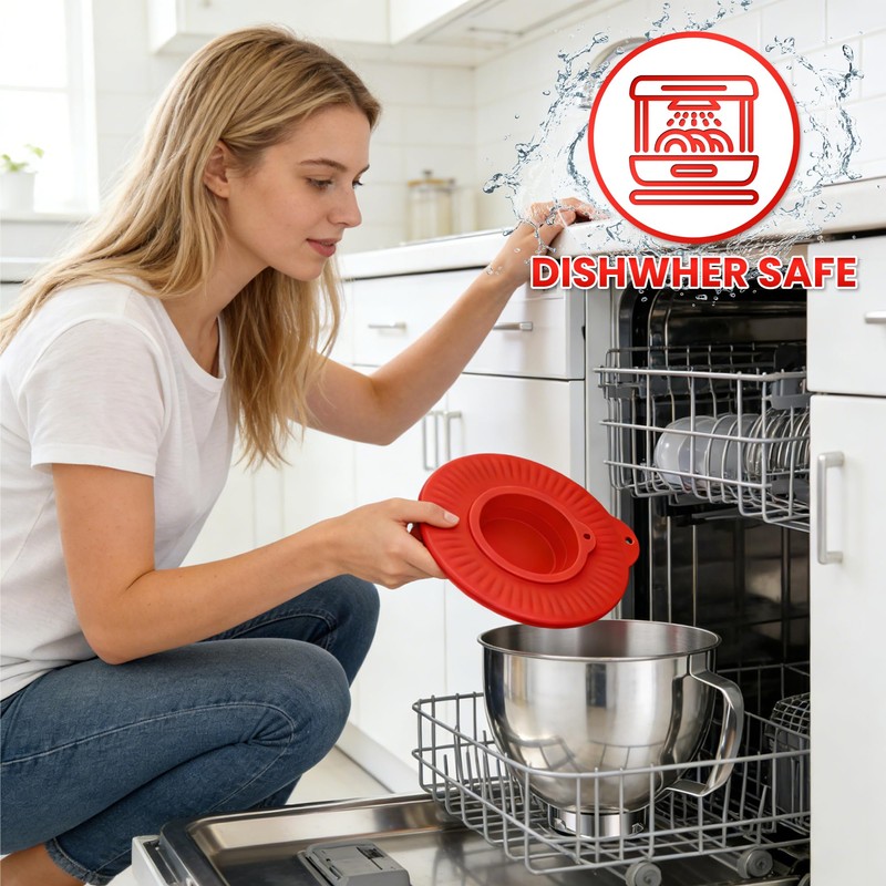 Silicone Mixer Bowl Cover - Mixer Splatter Guard Lids for