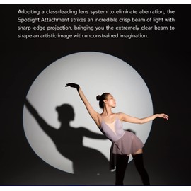 GODOX VSA-19K/26K/36K spotlight attachment offers special functions such as spotlight and floodlight, beam cutting, optical zoom, beam modelling for VL300 300W bowen mount LED light (VSA-GS1)