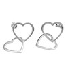 Unique Double Tangle Heart Sterling Silver Earrings