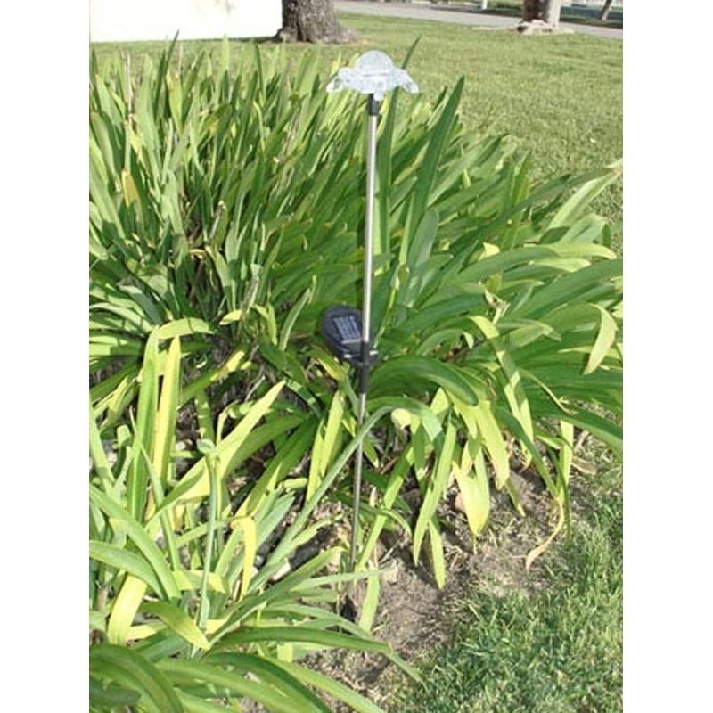 JAYXC HOME Set of 2 Clear Acrylic Turtle Solar Garden