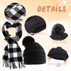 KIKVTER Women's Hat Scarf Winter Set, Winter Hat Scarf Gloves
