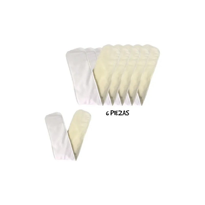 Absorbentes Extra Para Pañal De Tela Ecobebe T2 6 Piezas