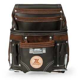Zeluga 20-111 10 Pocket Rigger Heavy Duty Leather Tool Bag, Oil Tanned