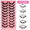 Cluster Lashes False Eyelashes Individual D Curl Russian Strip Lashes