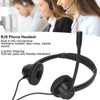 RJ9 Phone Headset Built in HD Microphone Binaural Office Headset