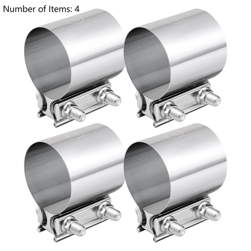 EVIL ENERGY 2.75 Inch Exhaust Clamp,2 3/4" Butt Joint Band