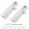 Biaungdo 4 Inch Slide Bolt Latch Lock, 2 Pack White