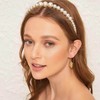 Aneneiceera Fashion Pearls Headbands DIY Headpiece Bride White Faux Pearl