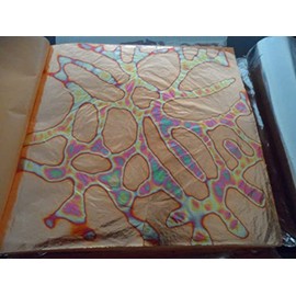 JINRUISI Variegated Gold Foil Leaf 50 Sheets Booklet Colorful Imitation Gold Leaf Gilding Craft Decoration Art (Coral Copper)