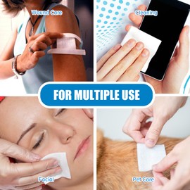 OneMed 800 Gauze Pads, Highly Absorbent Non-Woven Gauze Sponges 4-Ply, 4x4 Inch All-Purpose Non-Sterile Gauze Pads, Dental Gauze Wound Care Product 4 Packs of 200