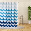 Polyester Floral Wave Shower Bath Curtain Thicken Waterproof Bathroom Curtain