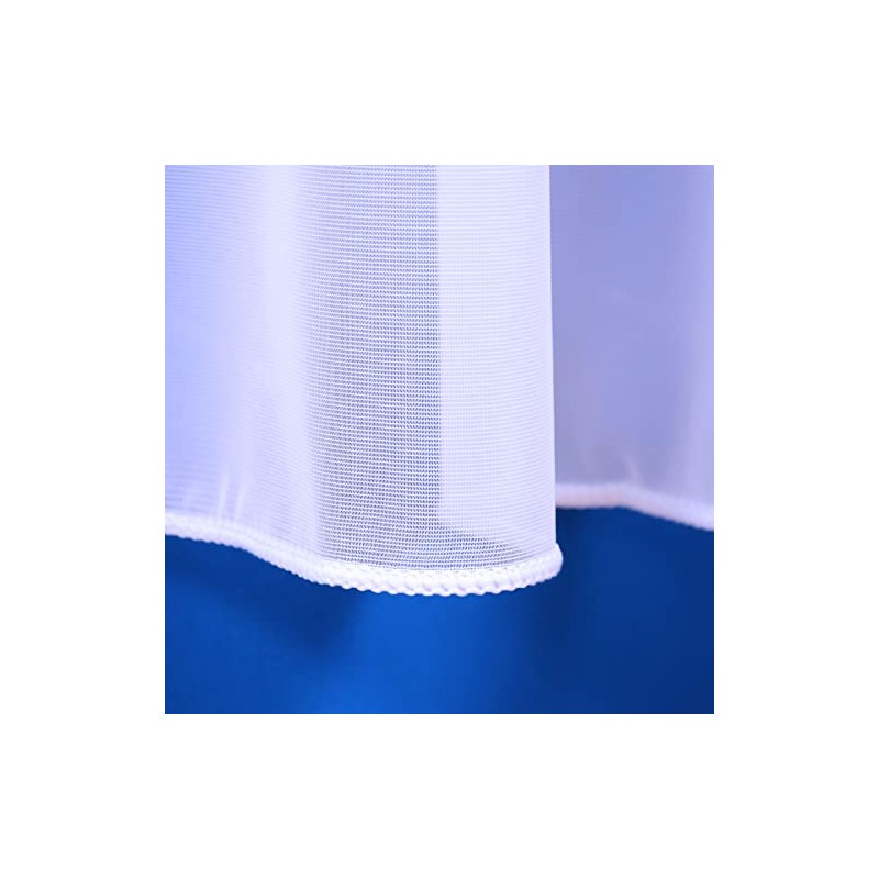 The Textile House Sue White Plain Lead Weighted Voile Net