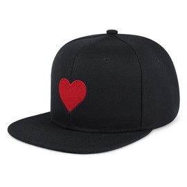 Heart Symbol Hip-Hop Snapback Hat Embroidered Baseball Cap Simple Heart