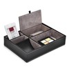 Multi functional PU Leather Desktop Stationery Business Office Supplies Storage