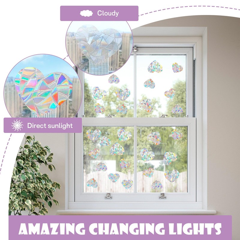 55pcs Window Decals for Bird Strikes, Decorative Window Clings for