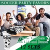Domensi 12 Pcs Soccer Plastic Tumbler with Lid and Straw