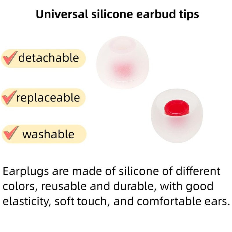 SNHTLS Earbuds Replacement Tips Silicone Earbud Tips Earpads Replacement Silicone