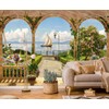 Jdayda Garden Wallpaper Seascape Sailboat Wall Mural for Bedroom Living