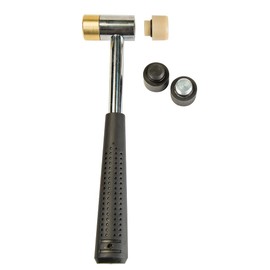 Wheeler Interchangeable Hammer Set Includes Two Hammers with Metal, Brass, Nylon, and Rubber Heads for Gunsmithing