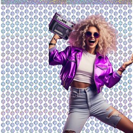 GOER 2 Pack Disco Foil Curtain Backdrop for Birthday Disco Party| Silver Metallic Tinsel Photo Booth Props for Bachelorette| New Year Eve,Graduation Decorations