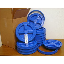 Gamma Seal Lid, Blue, 12 Pack - New! - Boxed! - 5 Gallon Bucket Lids (Fits 3.5, 5, 6, & 7 Gal.) Storage Container Lid