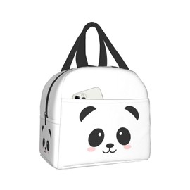 Hulnulnu Panda Kawaii Lunch Bag, Waterproof, Reusable, Durable, Stylish, Aluminum Foil, Keeps Food Fresh