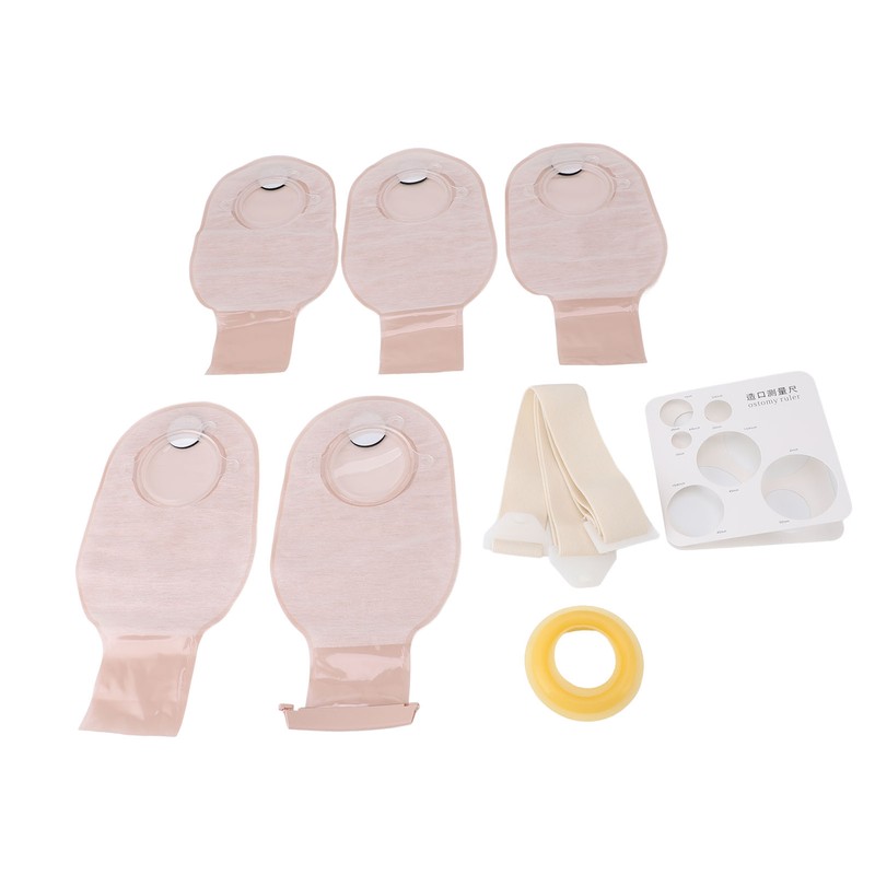 5PCS Colostomy Bags PE Leakproof Ostomy Pouch Ostomy Supplies for