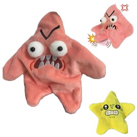 Angry Starfish Plush Animal, Moving, Angry Starfish, Keychain, Mascot, Moving, Funny Stress Relief Toy, Starfish Plush Toy, Hanging Toy, Cute Shooting Star, Moe, Cute, Decorative Goods, Accessories,