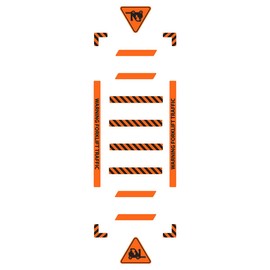 AccuformNMC Slip-Gard Vinyl Crosswalk Kit, Warning Forklift Crossing, Made in The USA, WFK33