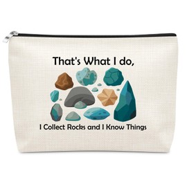 Geologist Gifts for Rock Lover Makeup Bag Rock Birthday Collector Gifts for Women Geologist Geology Teacher Geology Professor Student Graduation Gift for Friends Stone Lovers Rocksy Cosmetic Bag