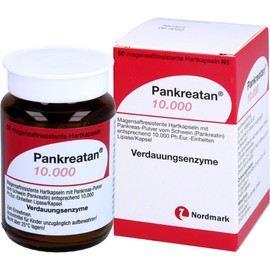 PANKREATAN 10,000 Enteric Hard Capsules Pack of 50