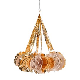 Davies Rose Gold Christmas Foil Ceiling Decorations - 40cm Chandelier