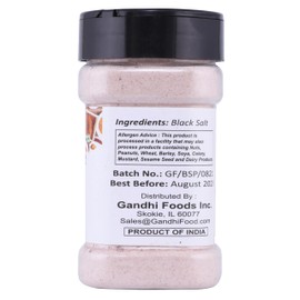 TAJ Black Salt Powder 7-Ounce (200g) | Kala Namak | Vegan & Gluten Friendly, GMO Free