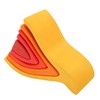 5pcs Fire Flame Element Stacking Toys Wooden Stacker Nesting Building