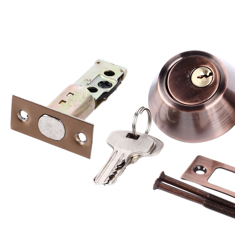 Door Knob Lock Universal Protection Entrance Keyed Double Side Interior